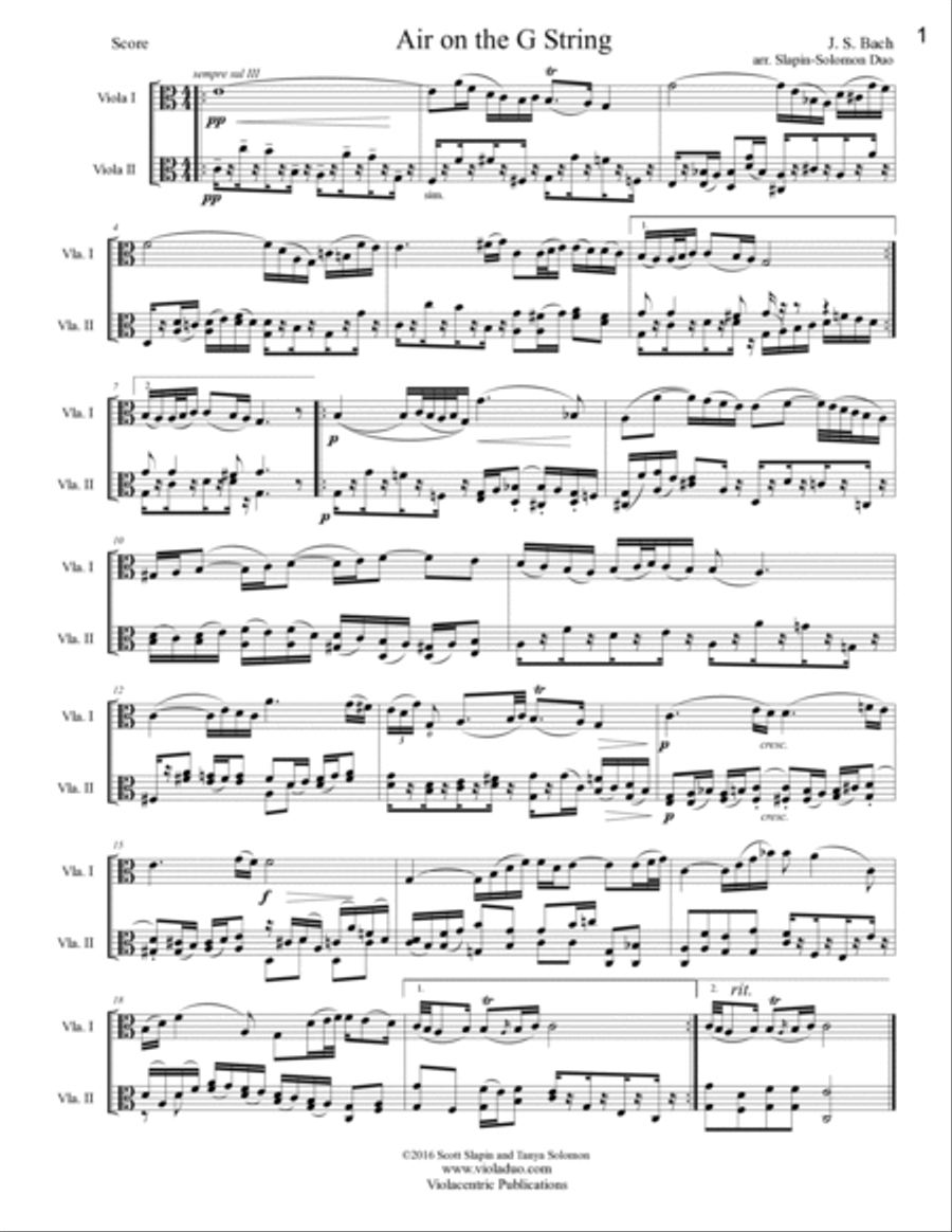 The Slapin-Solomon Duo's Big Gig Book for Two Violas