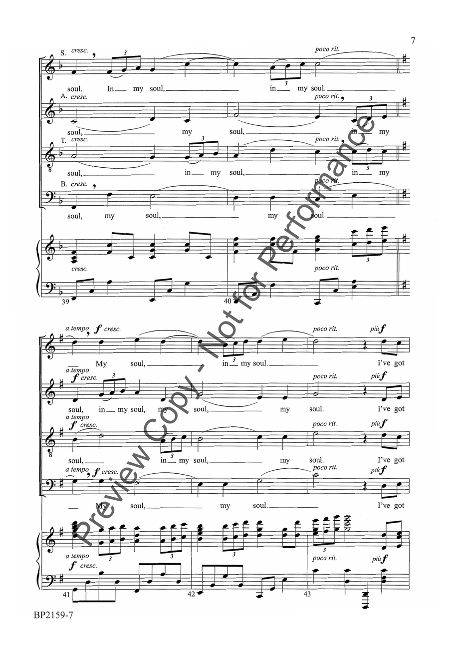 Like a River In My Soul - SATB 4-Part scores gallery preview page 8
