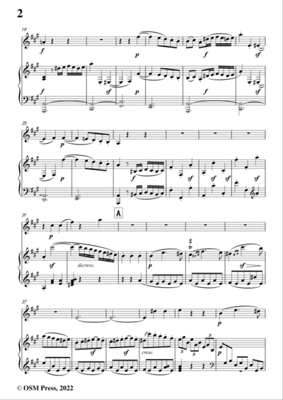 Beethoven-Violin Sonata No.6 in A Major,Op.30 No.1,for Violin and Piano Violin Solo scores gallery preview page 4