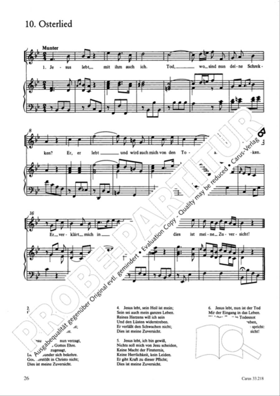 Geistliche Oden und Lieder (Gellert) Collection / Songbook scores gallery preview page 21