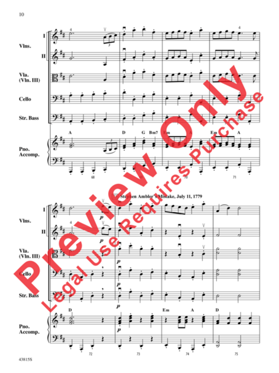A Revolutionary War Tale A Revolutionary War Tale String Orchestra scores gallery preview page 11