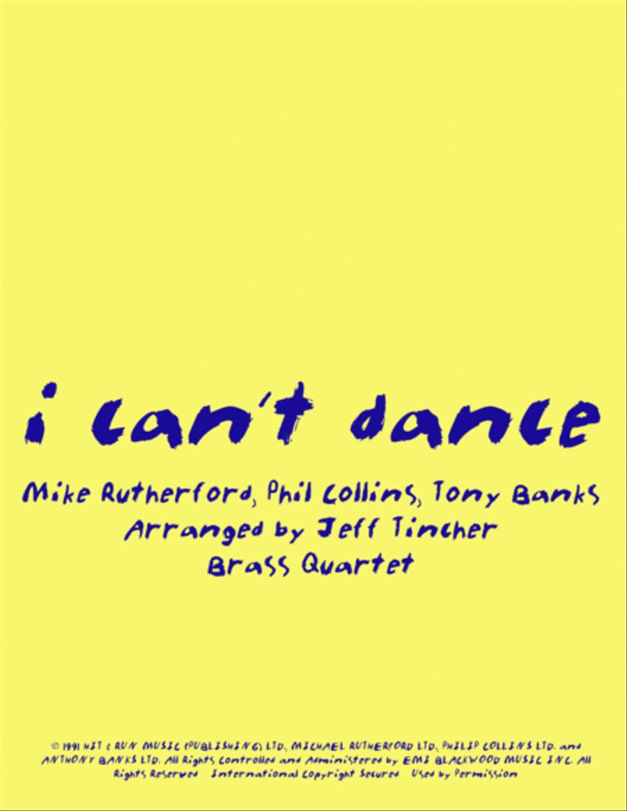 I Can't Dance Brass Ensemble scores gallery preview page 1