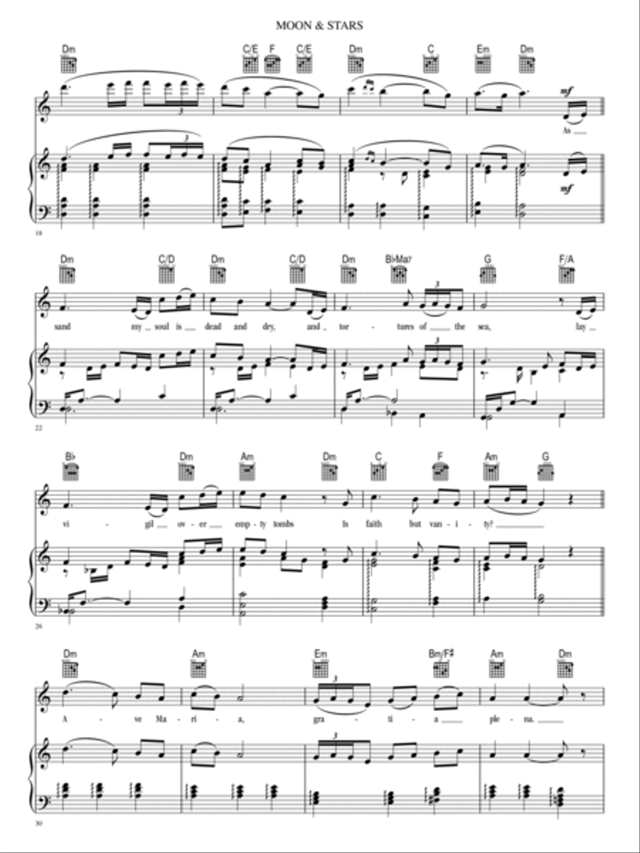 Moon & Stars Moon & Stars Piano, Vocal, Guitar scores gallery preview page 2