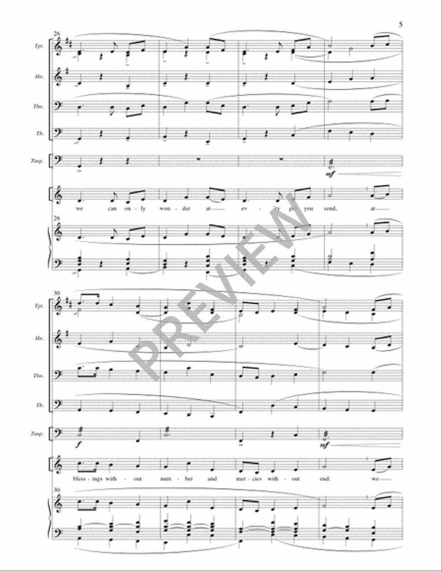 O God beyond All Praising - Full Score and Parts Bassoon scores gallery preview page 6