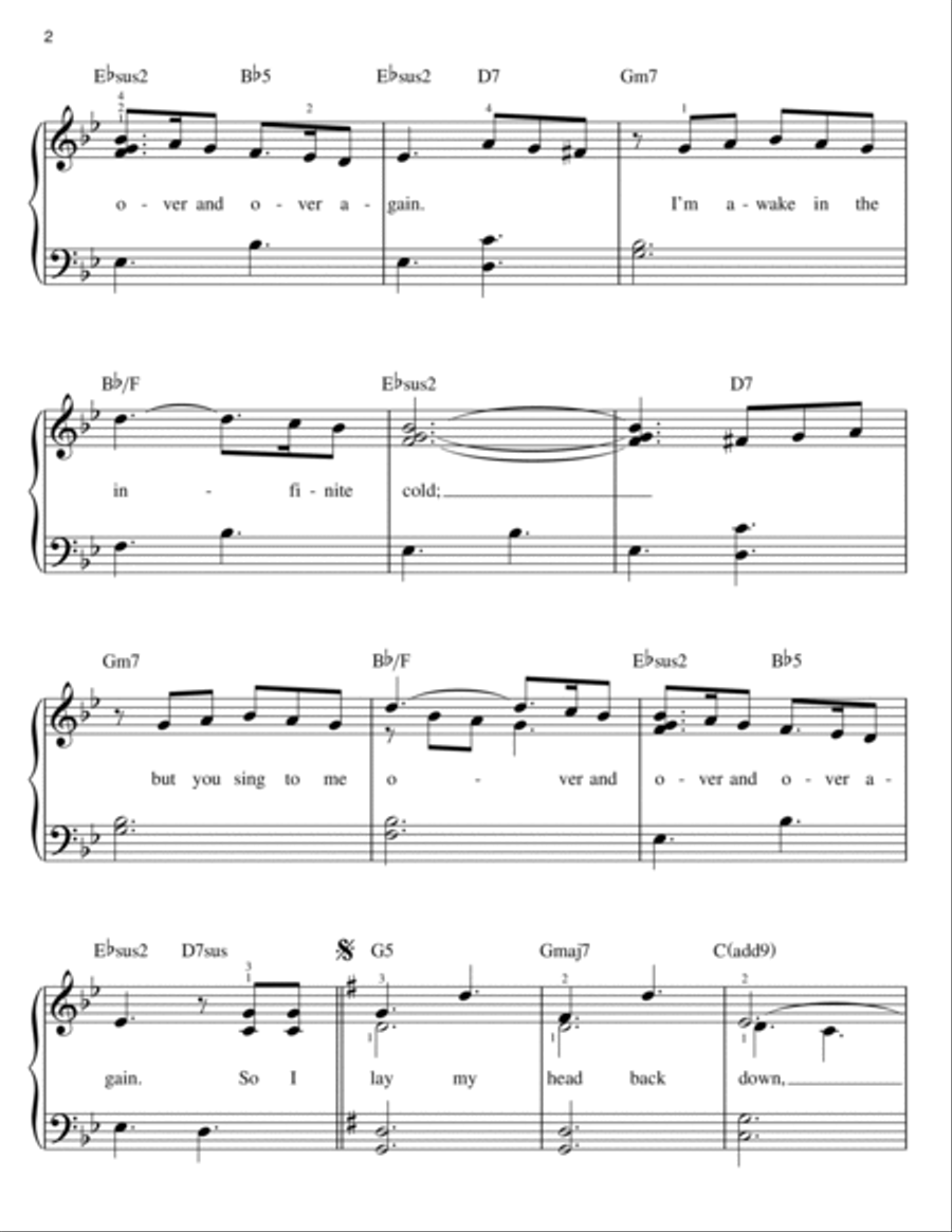 Only Hope Easy Piano scores gallery preview page 2