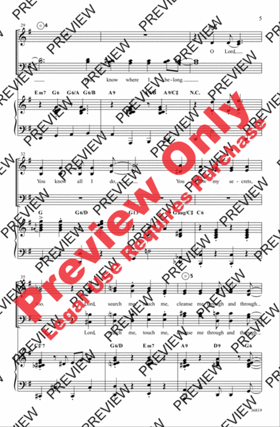 Search Me, Lord 4-Part scores gallery preview page 5