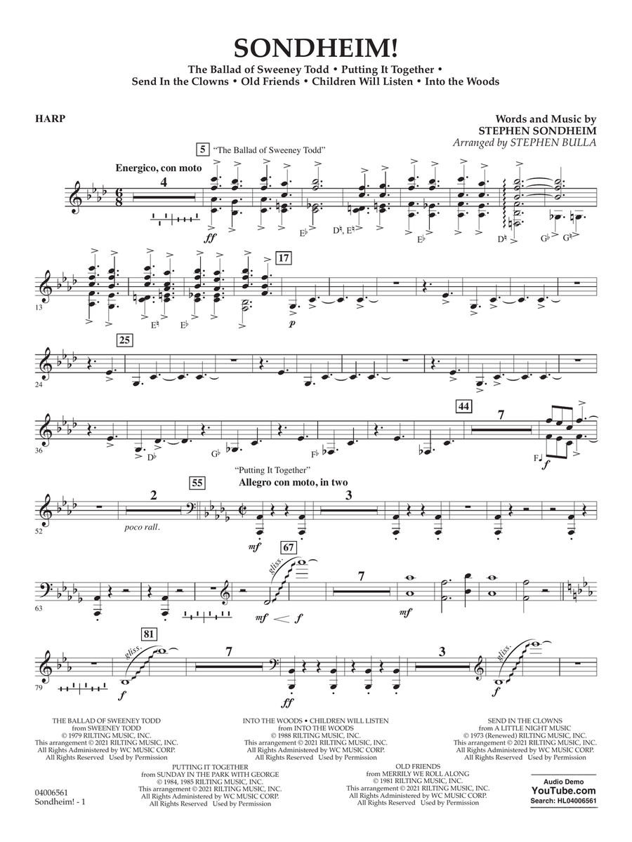 Sondheim! (arr. Stephen Bulla) - Harp
