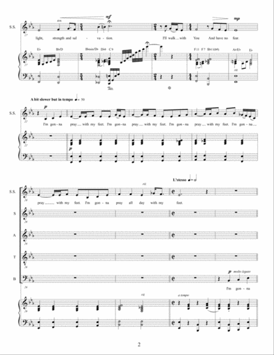 Pray With My Feet Pray With My Feet 4-Part scores gallery preview page 4