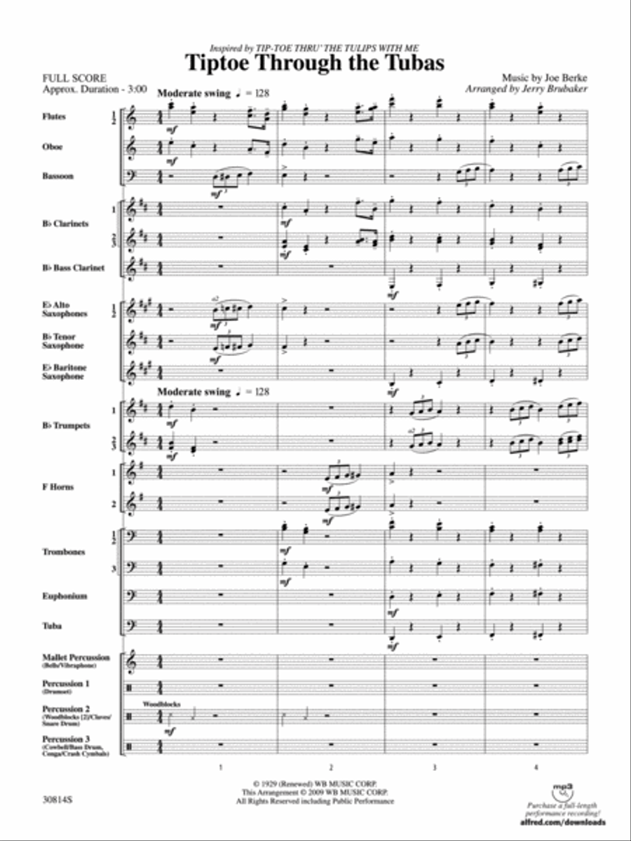 Tiptoe Through the Tubas Tiptoe Through the Tubas Concert Band scores gallery preview page 2