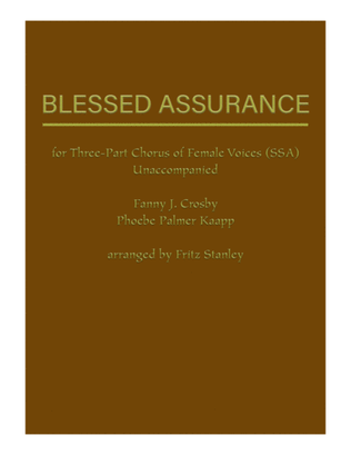 Book cover for Blessed Assurance - SSA A Cappella
