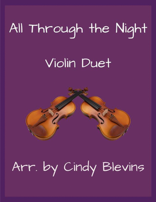 Book cover for All Through the Night, Violin Duet