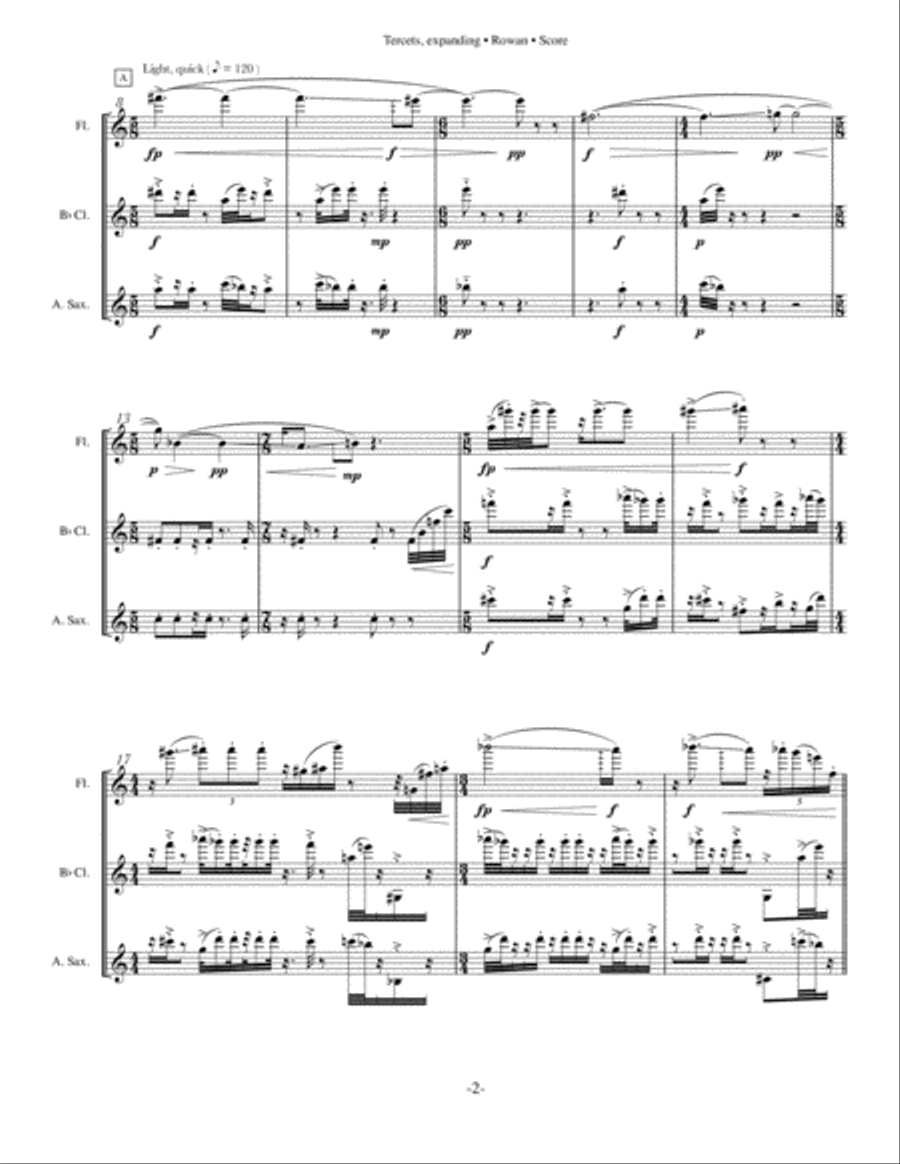 Tercets, expanding Woodwind Trio scores gallery preview page 4
