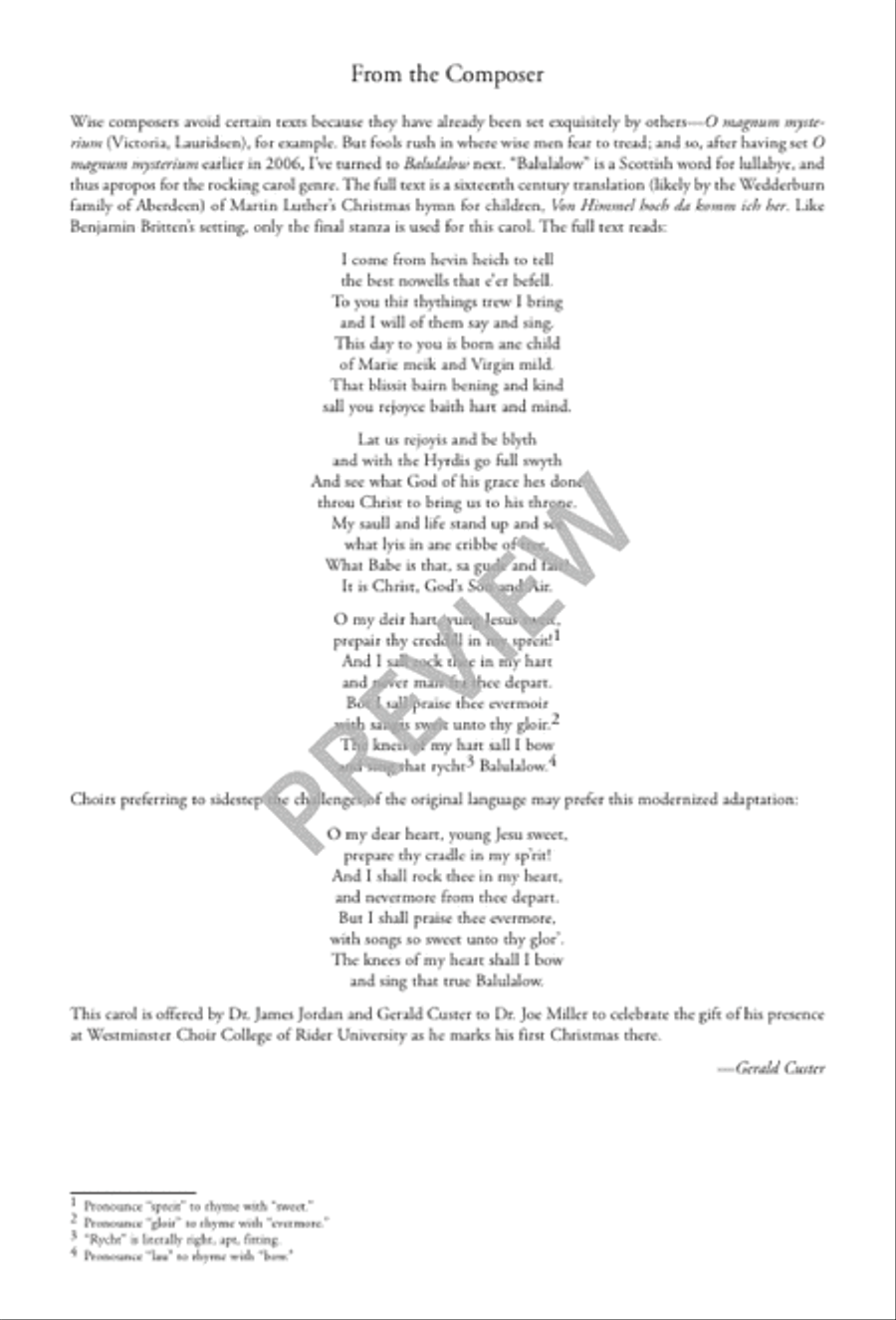 Balulalow 4-Part scores gallery preview page 3