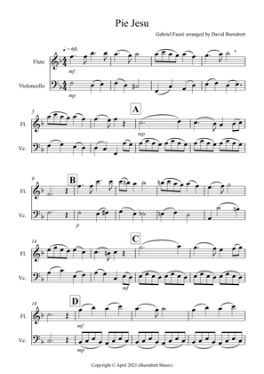 Pie Jesu (from Requiem) for Flute and Cello Duet