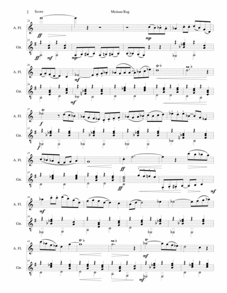 Meinau Rag for alto flute and guitar image number null