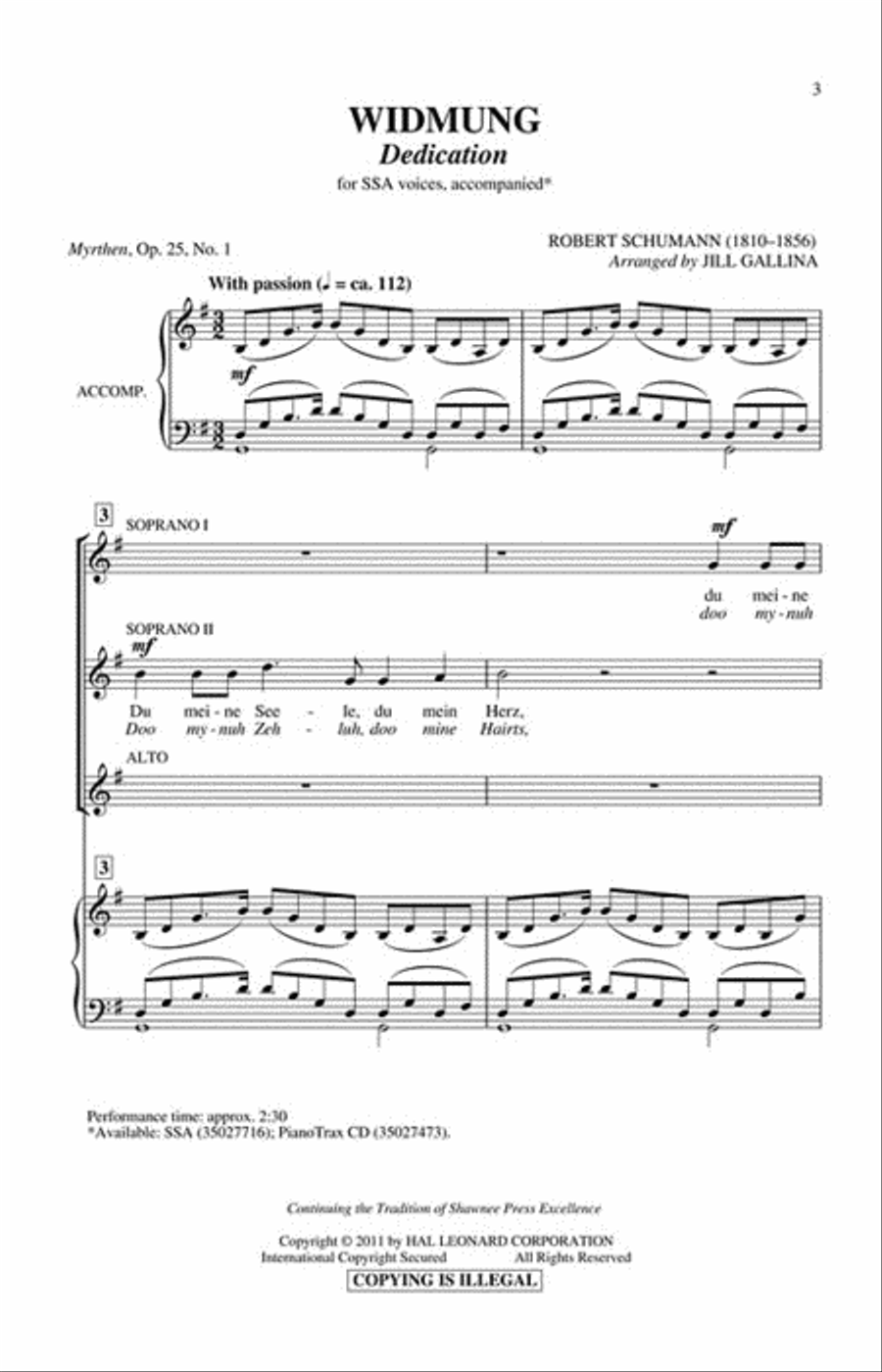 Widmung SSA scores gallery preview page 2