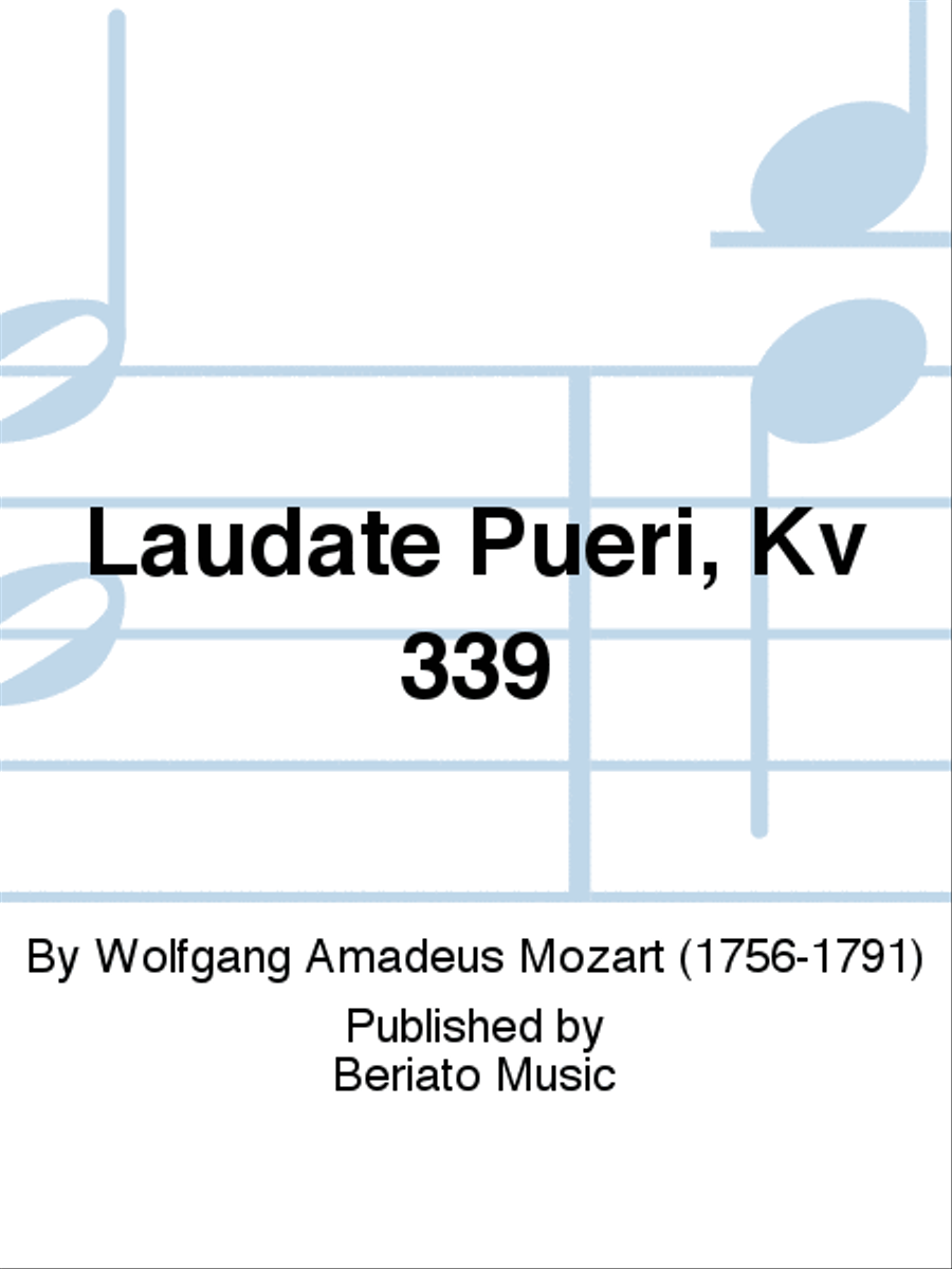 Laudate Pueri, Kv 339 Mixed Choir scores gallery preview page 1