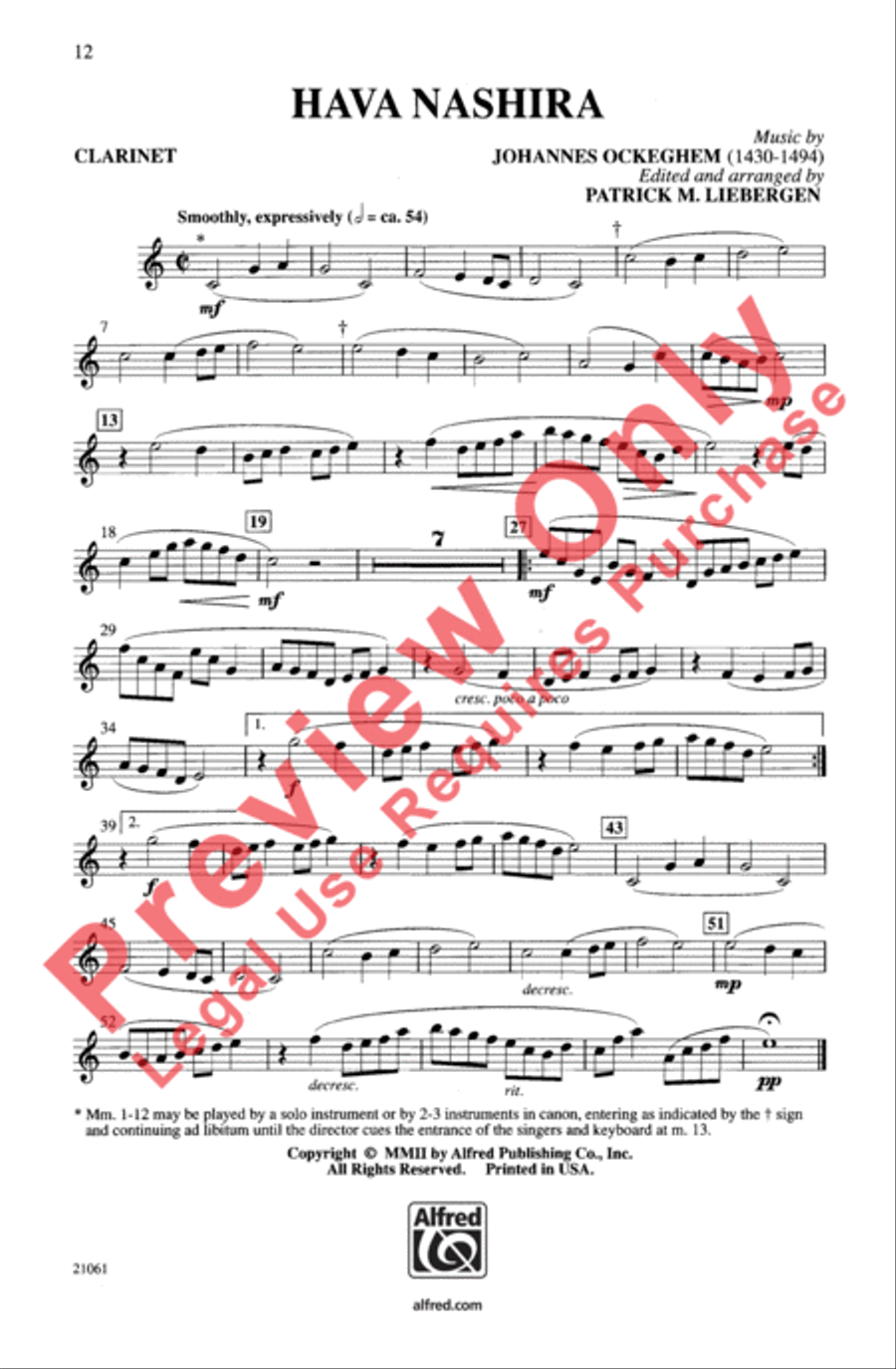 Hava Nashira 3-Part scores gallery preview page 11