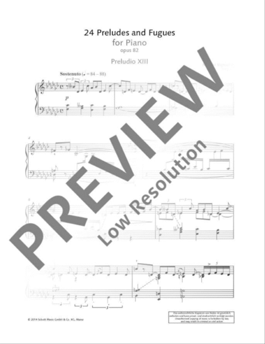 Twenty-Four Preludes and Fugues Piano Solo scores gallery preview page 4
