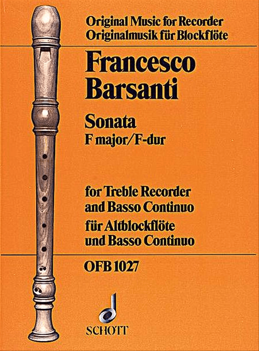 Sonata in F Major Alto Recorder scores gallery preview page 1