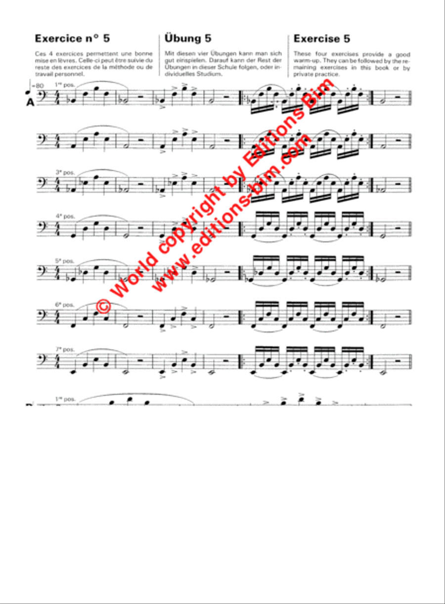 Warm-ups + technical routines Trombone scores gallery preview page 7