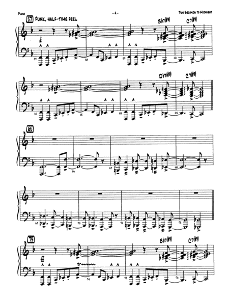 Two Seconds to Midnight: Piano Accompaniment