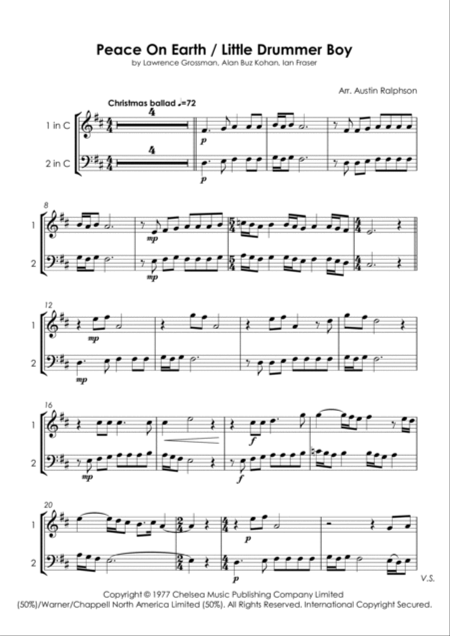 Peace On Earth Piano Trio scores gallery preview page 3