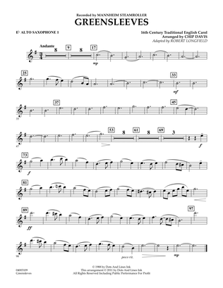 Greensleeves - Eb Alto Saxophone 1