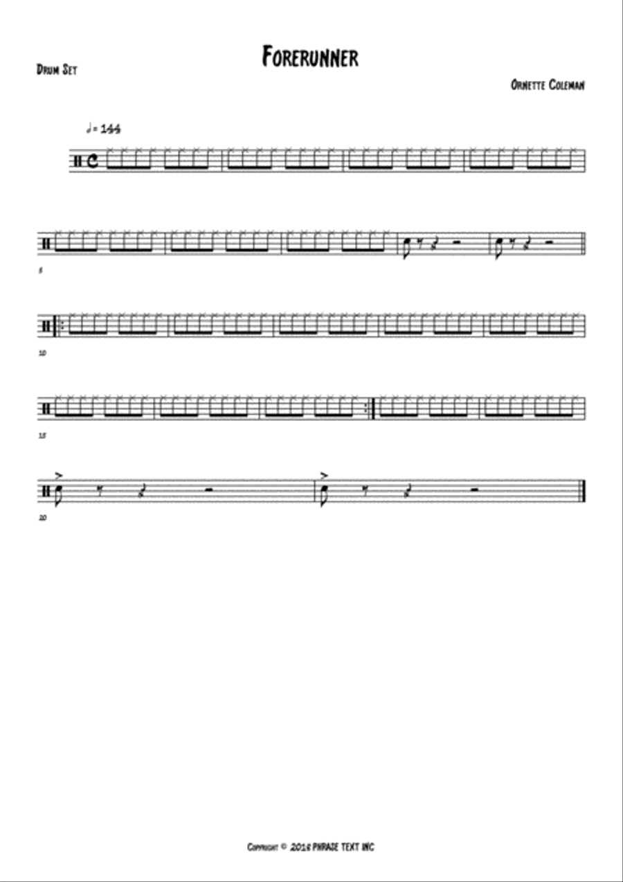 Forerunner Drum Set scores gallery preview page 1