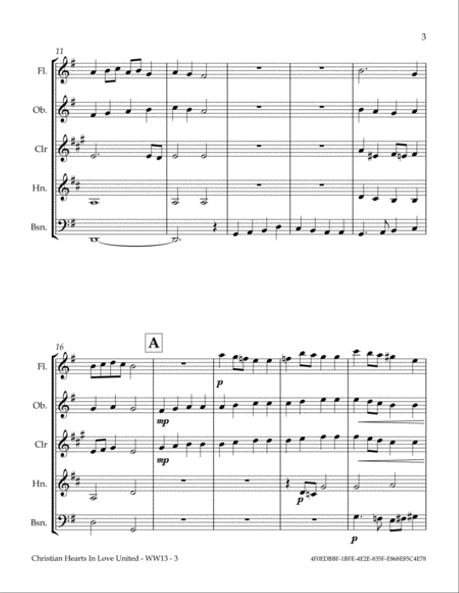 Christian Hearts, In Love United Woodwind Quintet scores gallery preview page 5