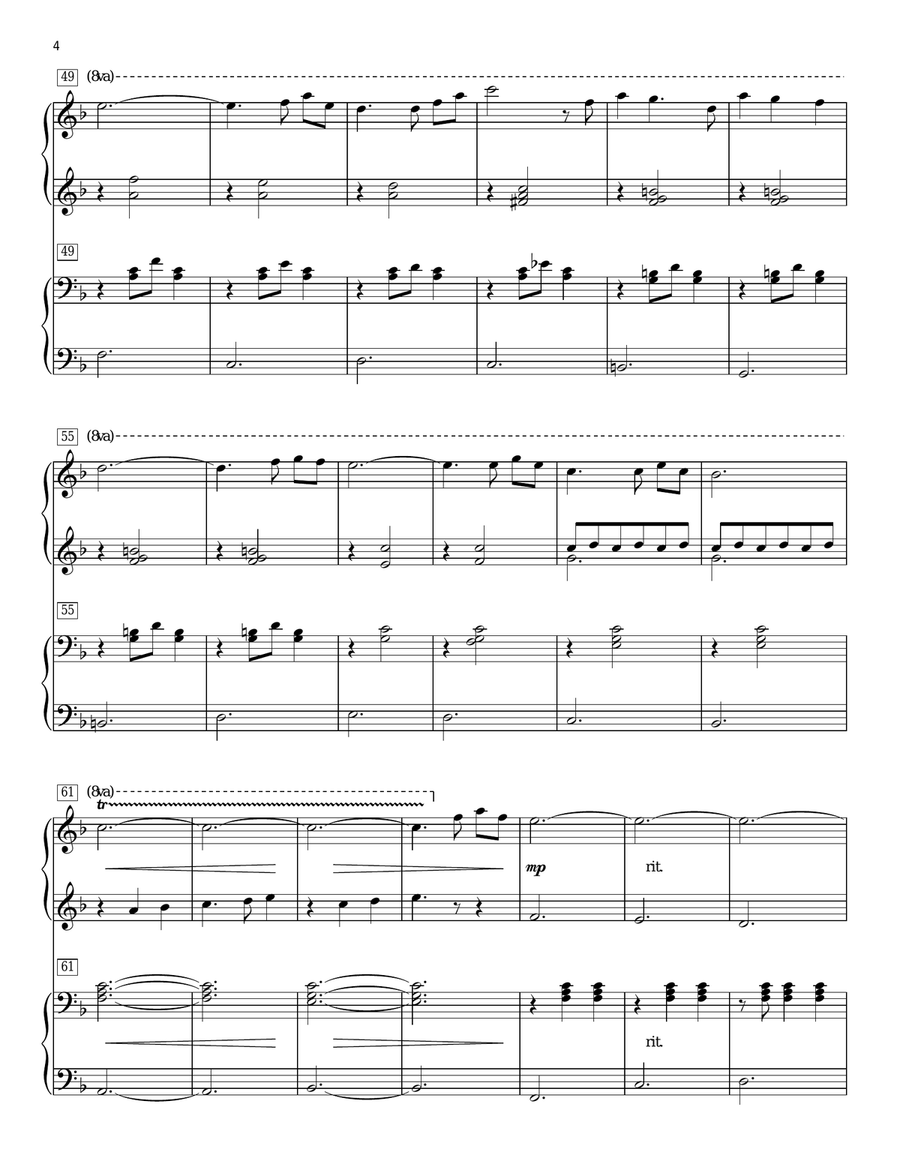 Married Life (from Up) Piano Duet scores gallery preview page 4