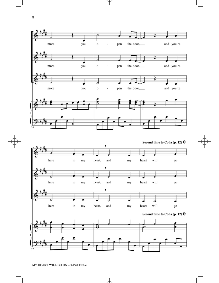 My Heart Will Go On (from Titanic) (arr. Cristi Cary Miller) 3-Part scores gallery preview page 6