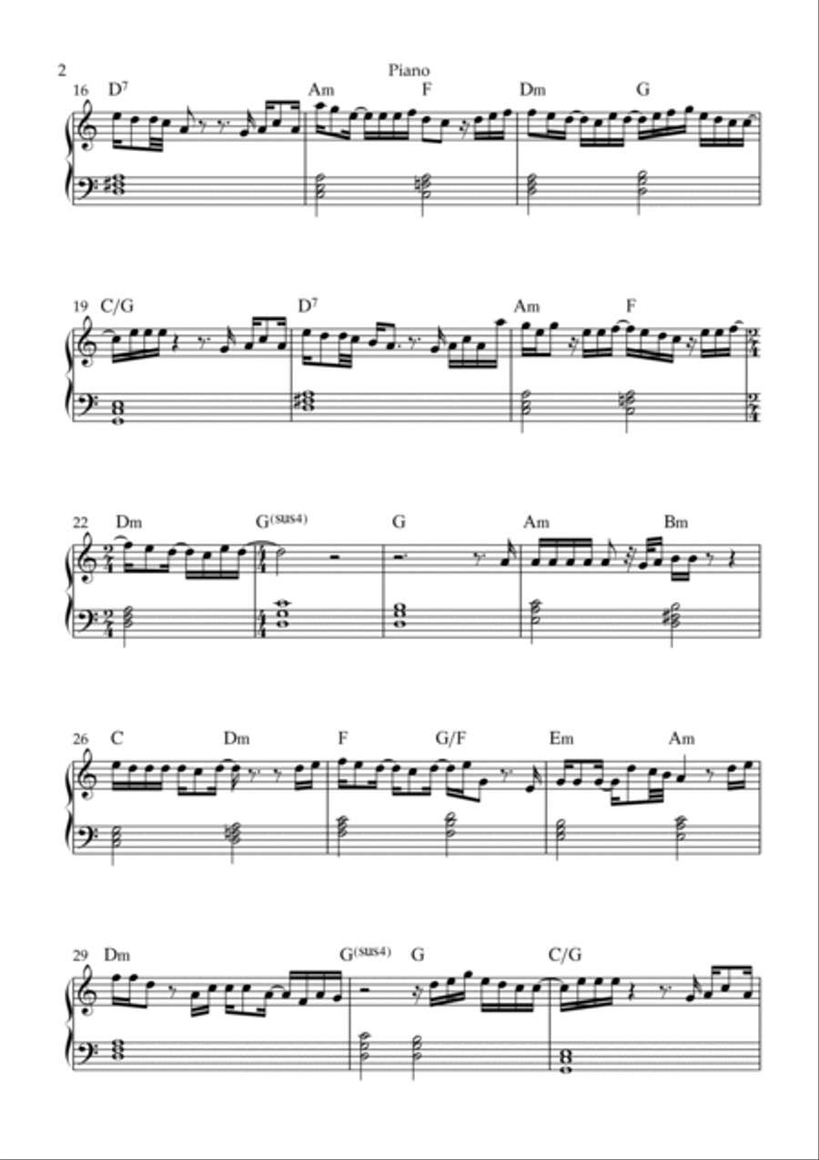 Against All Odds (take A Look At Me Now) Piano Solo scores gallery preview page 2