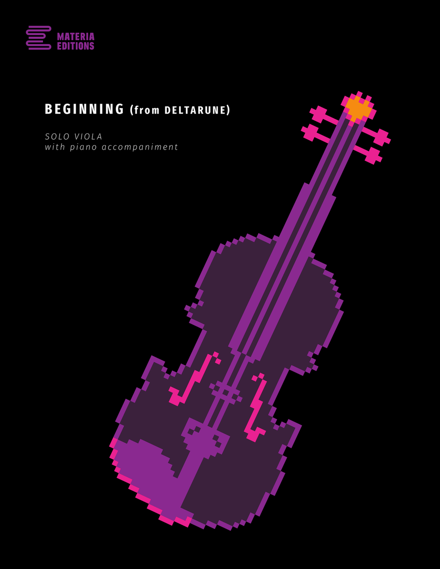 Beginning (from DELTARUNE) (for Solo Viola with Piano Accompaniment) Piano Accompaniment scores gallery preview page 1