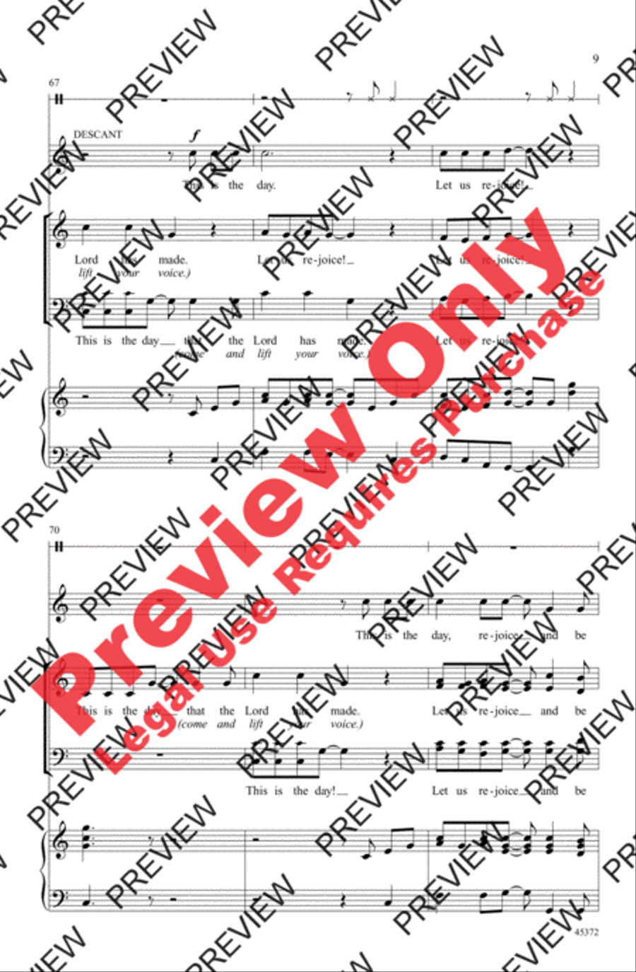 This Is the Day! 4-Part scores gallery preview page 9