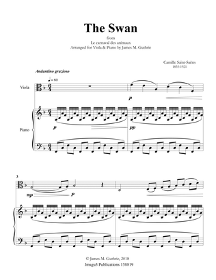 Saint-Saëns: The Swan for Viola & Piano