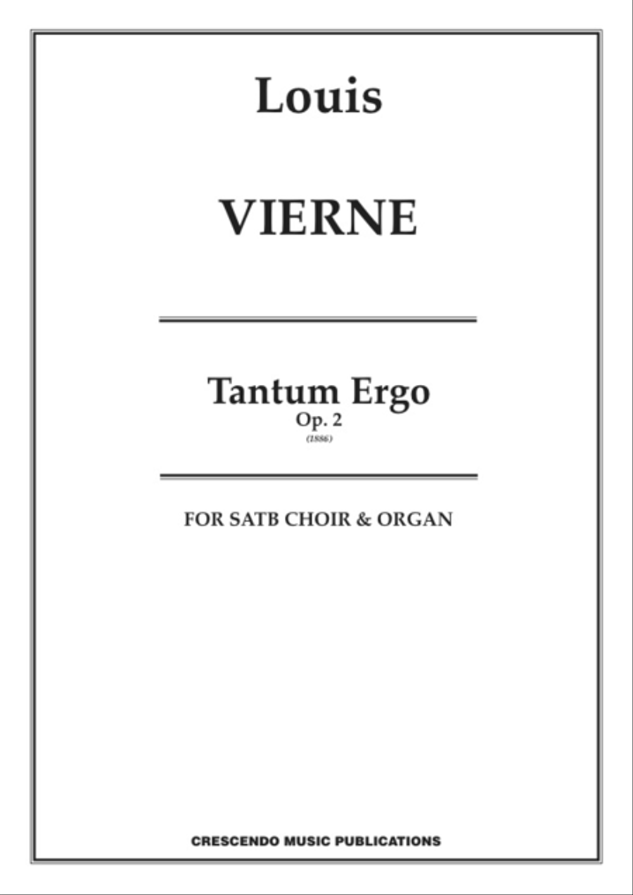 Tantum ergo, Op. 2 4-Part scores gallery preview page 1