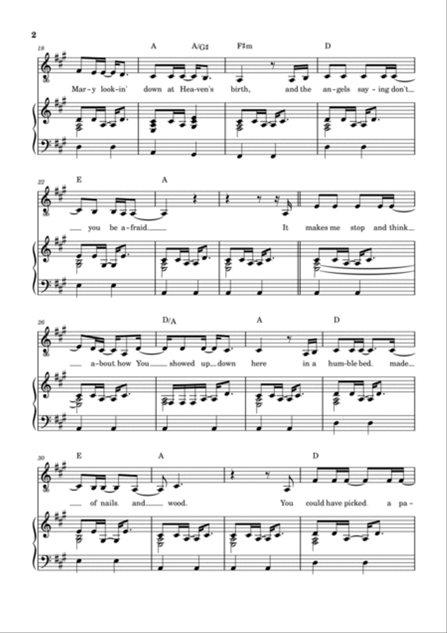 The Manger The Manger Piano, Vocal, Guitar scores gallery preview page 3