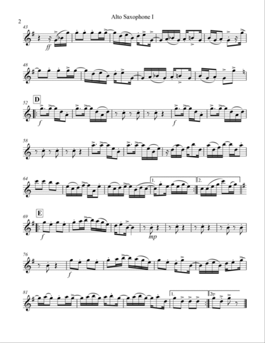 Joplin - Maple Leaf Rag (For Saxophone Quartet AATB) Saxophone Quartet scores gallery preview page 6