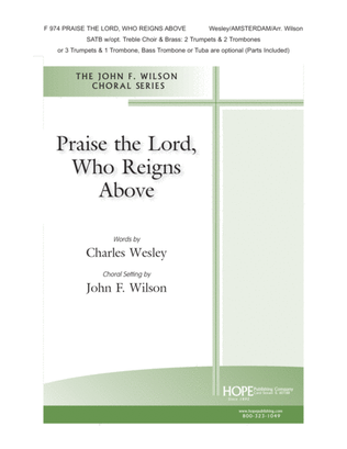 Book cover for Praise the Lord, Who Reigns Above