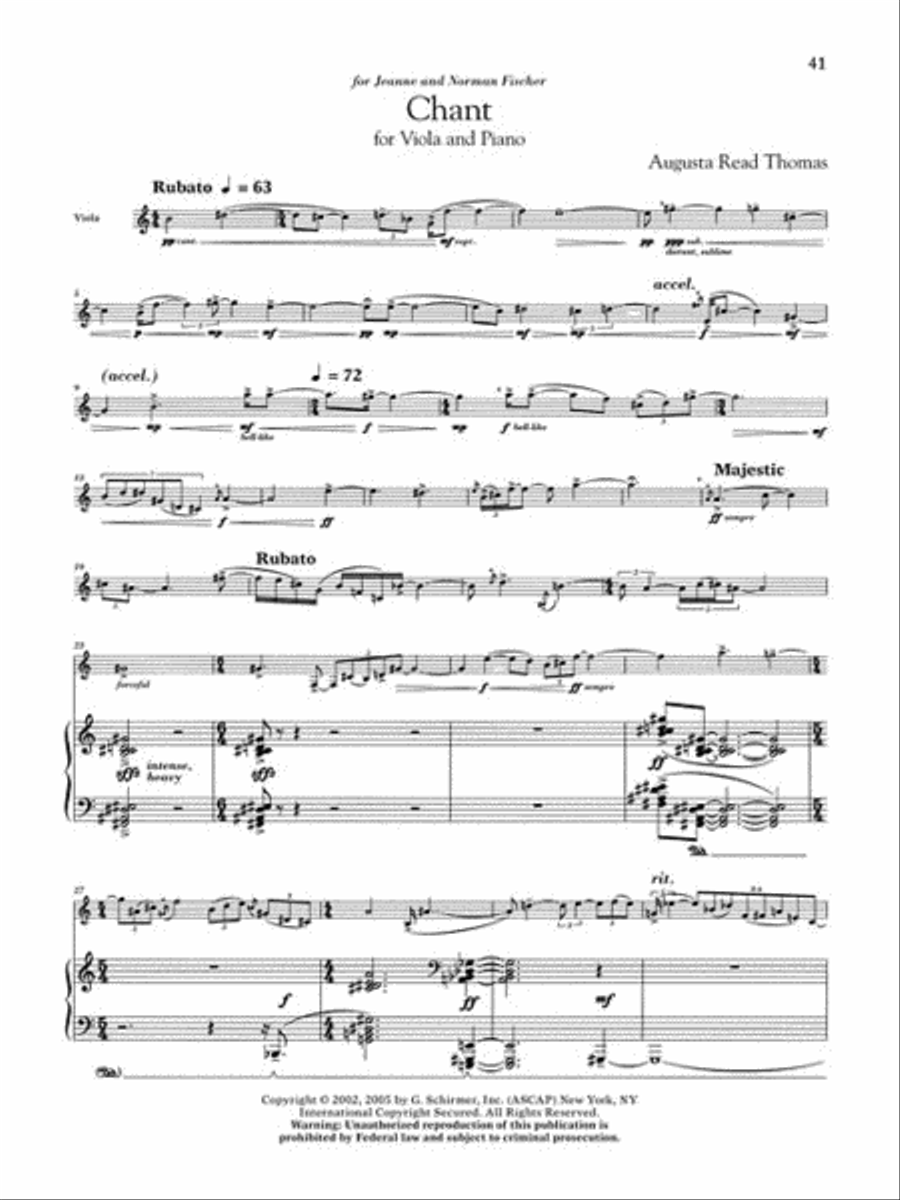 The G. Schirmer Viola Anthology - Viola And Piano Piano Accompaniment scores gallery preview page 11