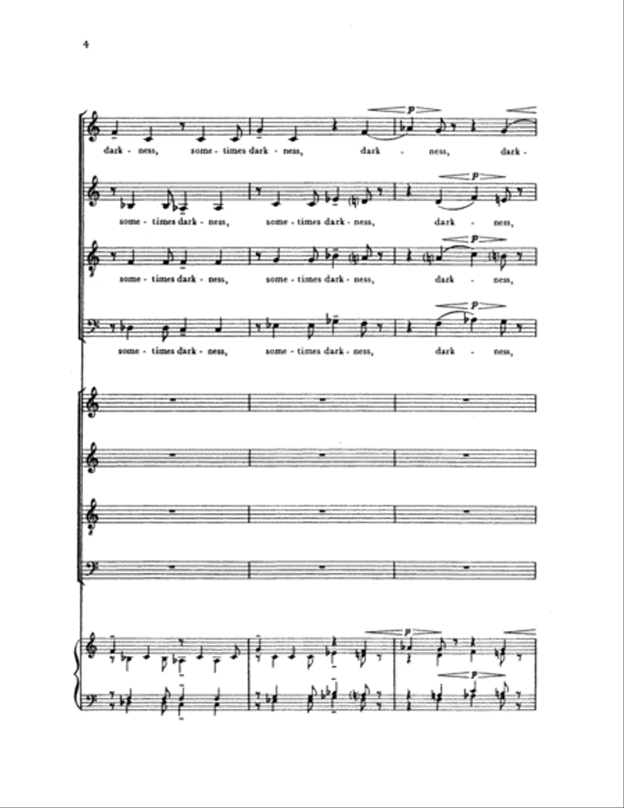 Ye were sometimes darkness 4-Part scores gallery preview page 3