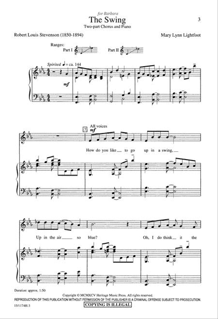 The Swing Unison Choir scores gallery preview page 3