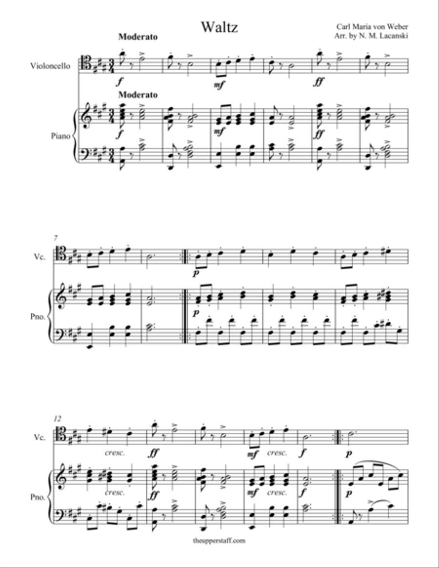 Waltz Piano scores gallery preview page 1