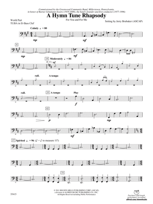A Hymn Tune Rhapsody: (wp) E-flat Tuba B.C.