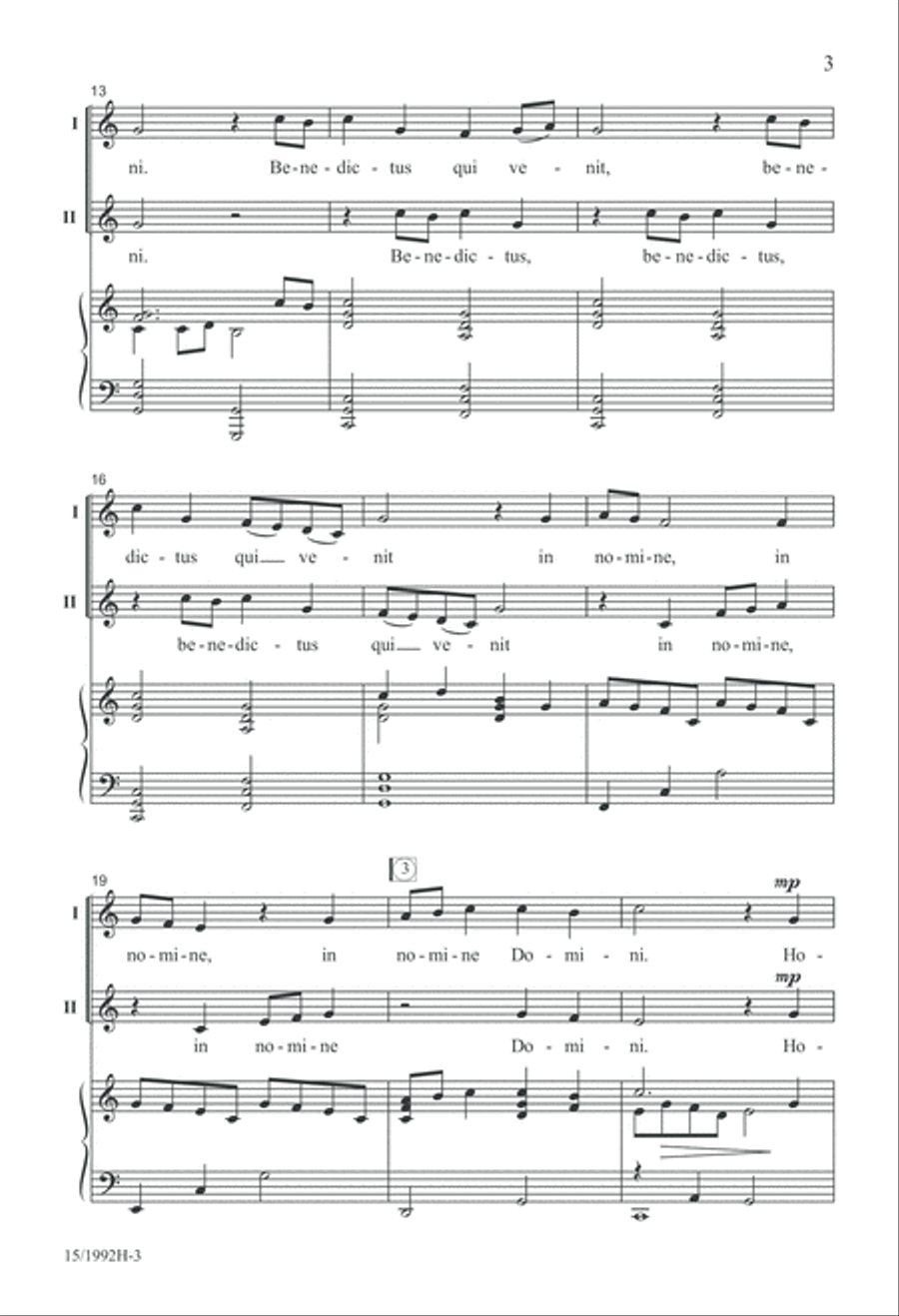 Benedictus Benedictus 2-Part scores gallery preview page 3