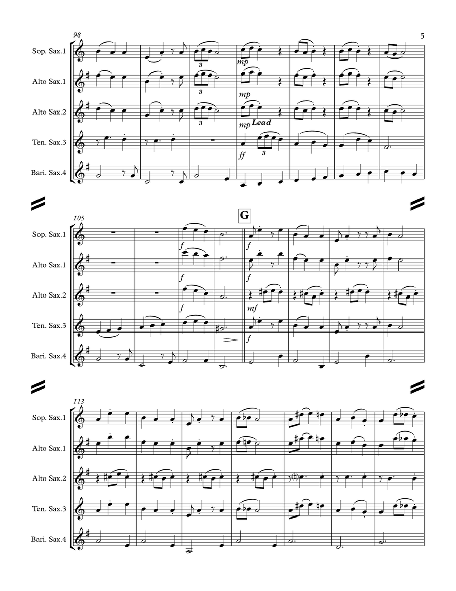 My Favorite Things My Favorite Things Saxophone Quartet scores gallery preview page 6