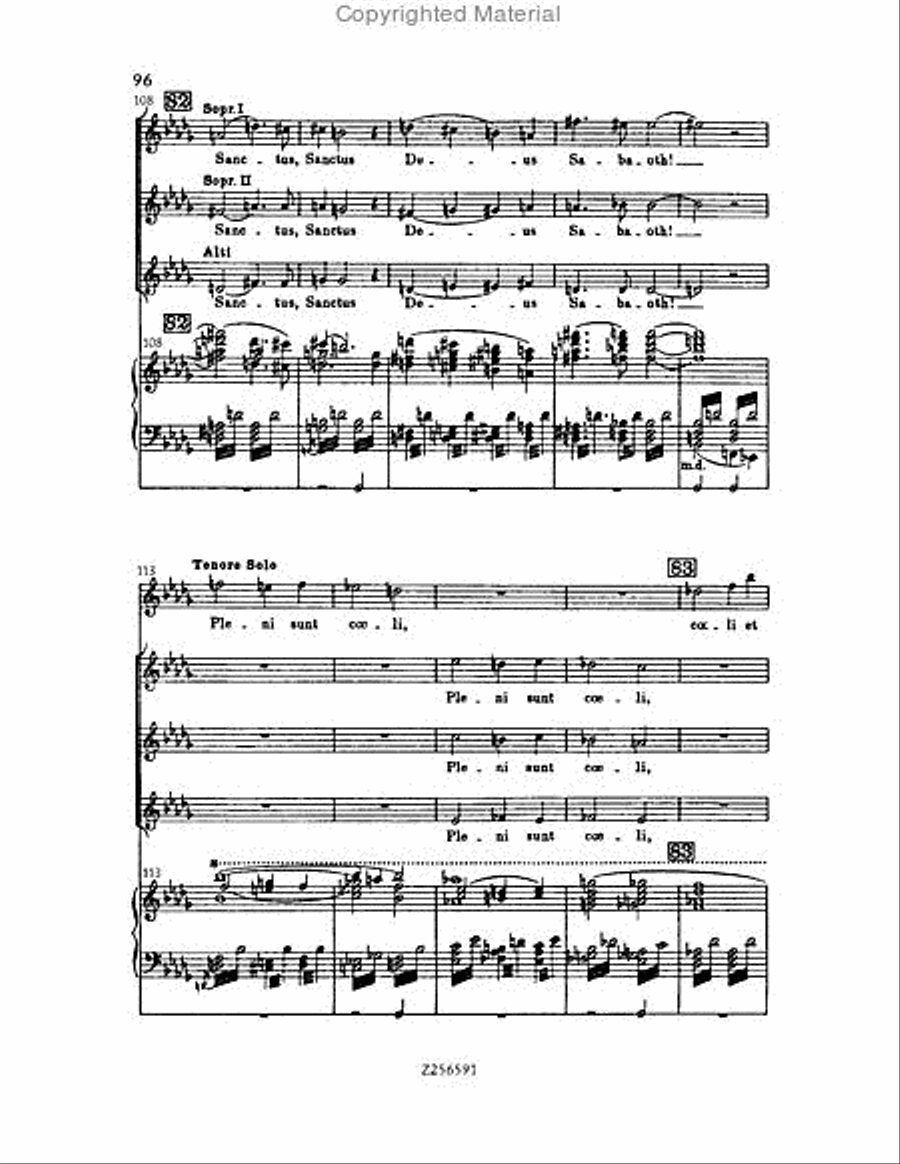 Grande Messe du Morts, H 75 Choir scores gallery preview page 96