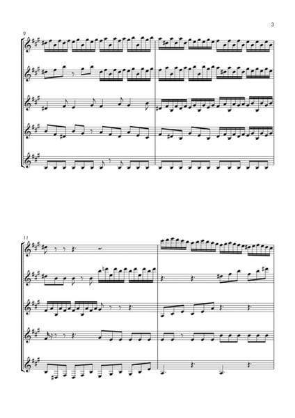 Brandenburg Concerto No.3, 2nd & 3rd movements - clarinet quintet image number null