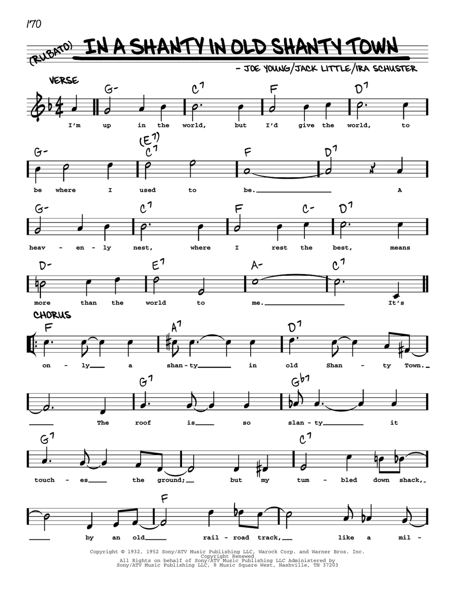 In A Shanty In Old Shanty Town (arr. Robert Rawlins) Voice scores gallery preview page 1